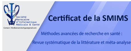Méthodes avancées de recherche en santé: Revue systématique de la littérature et méta-analyse